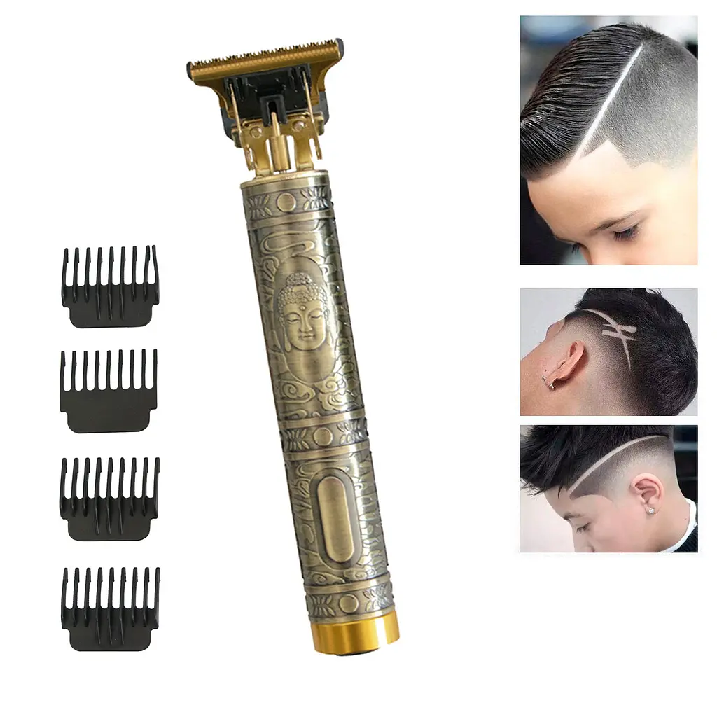 Машинка для стрижки чоловіча машинка для окантування тример Vintage T9 Trimmer Будда - фото 2