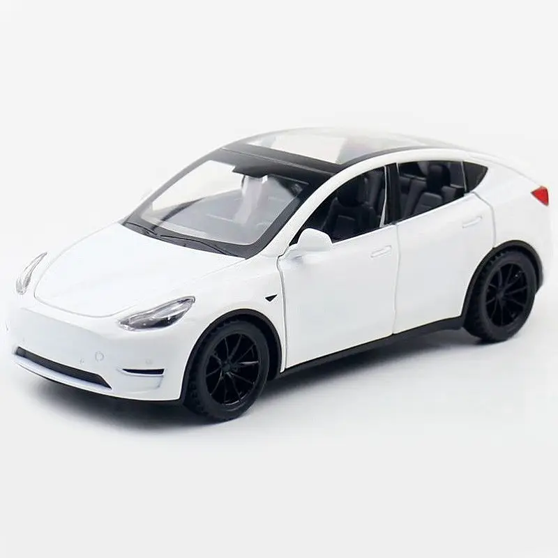 Колекційна металева модель електромобіля АвтоЕксперт Tesla Model Y з інерцією, світлом та звуком 1:32 - фото 4