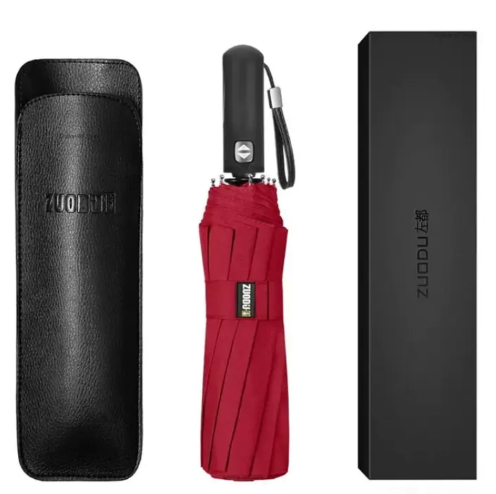 Парасолька складна автоматична Xiaomi Zuodu Automatic Umbrella (ZD001) Red - фото 3