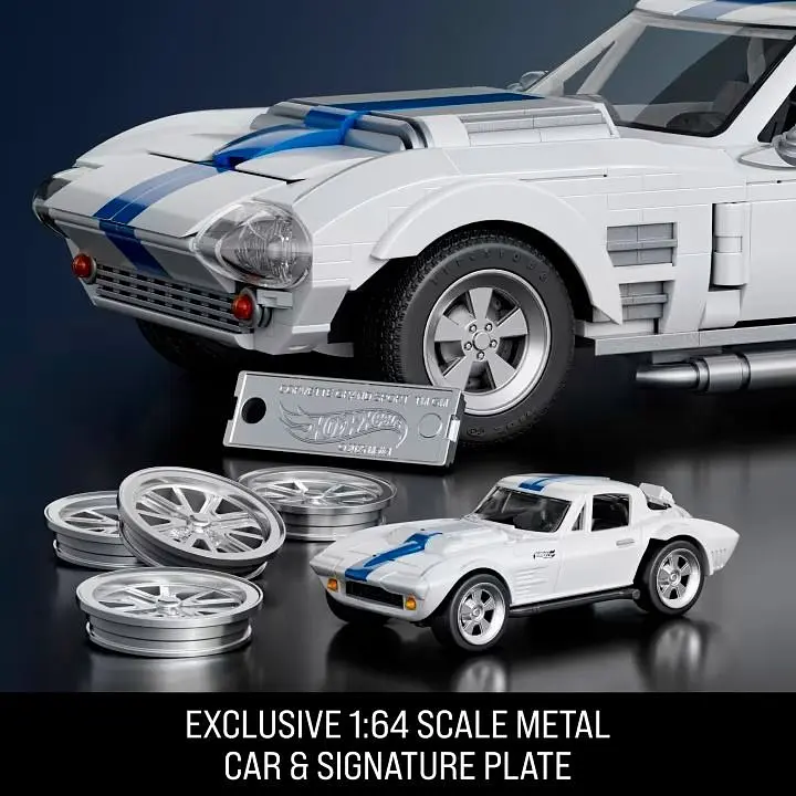Колекційна машинка-конструктор Hot Wheels Mattel Brick Shop Elite Corvette Grand Sport (JGR31) - фото 6