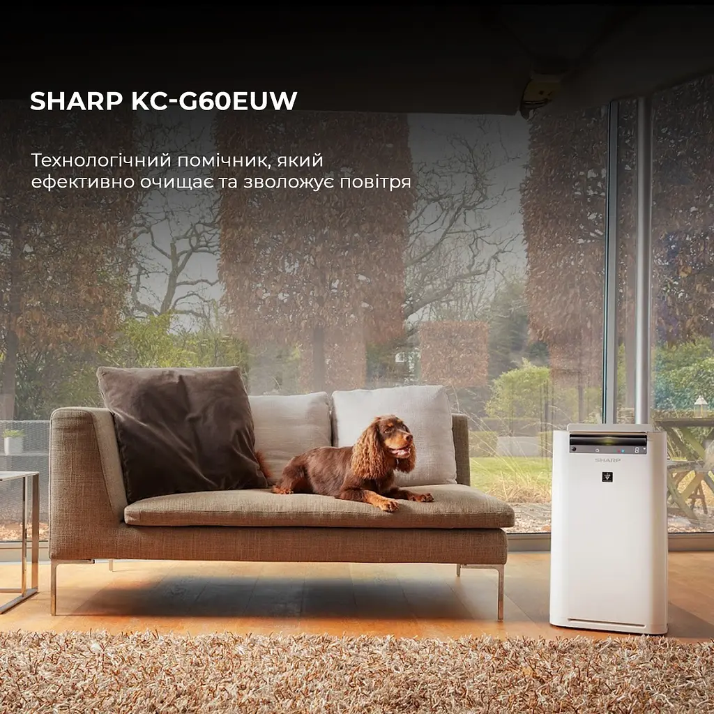 Очищувач повітря з функцією зволоження Sharp KC-G60EUW - фото 2