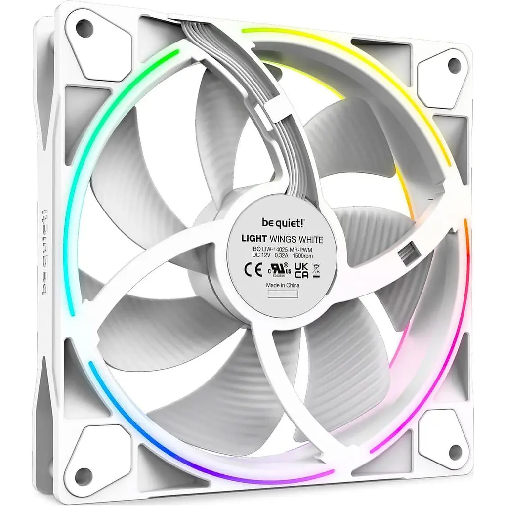 Комплект вентиляторів Be quiet! LIGHT WINGS WHITE 140mm PWM Triple Pack (BL102) - фото 2