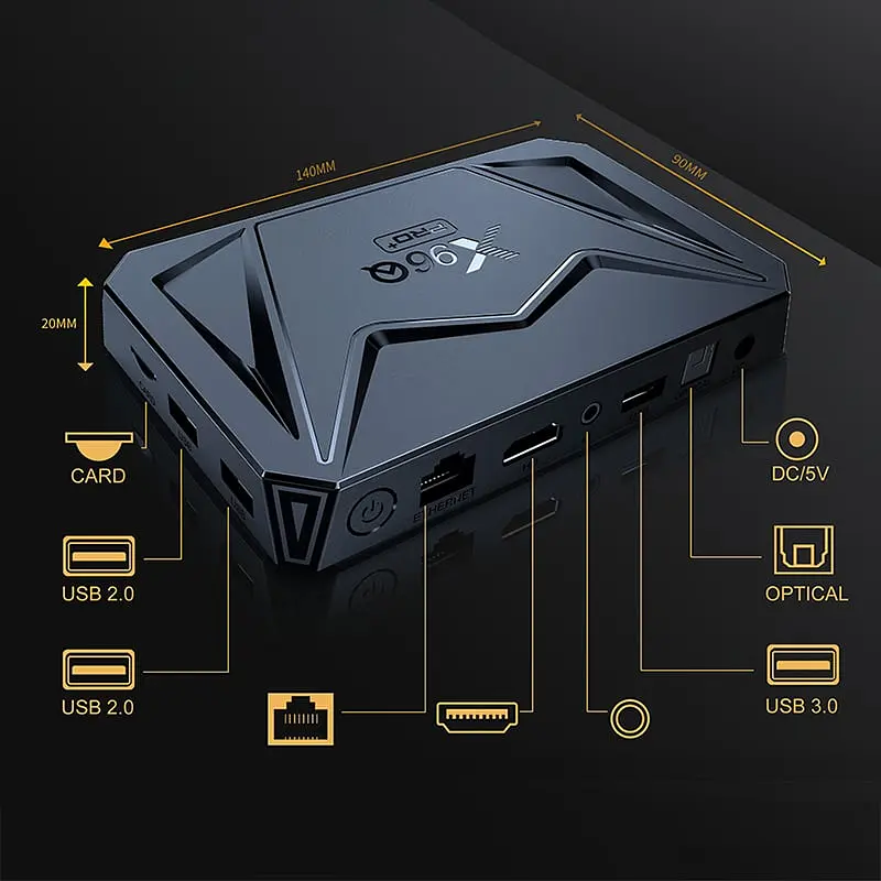 Смарт ТВ приставка X96Q Pro+ Plus 4/64 Гб Smart TV Box Android 14 - фото 5