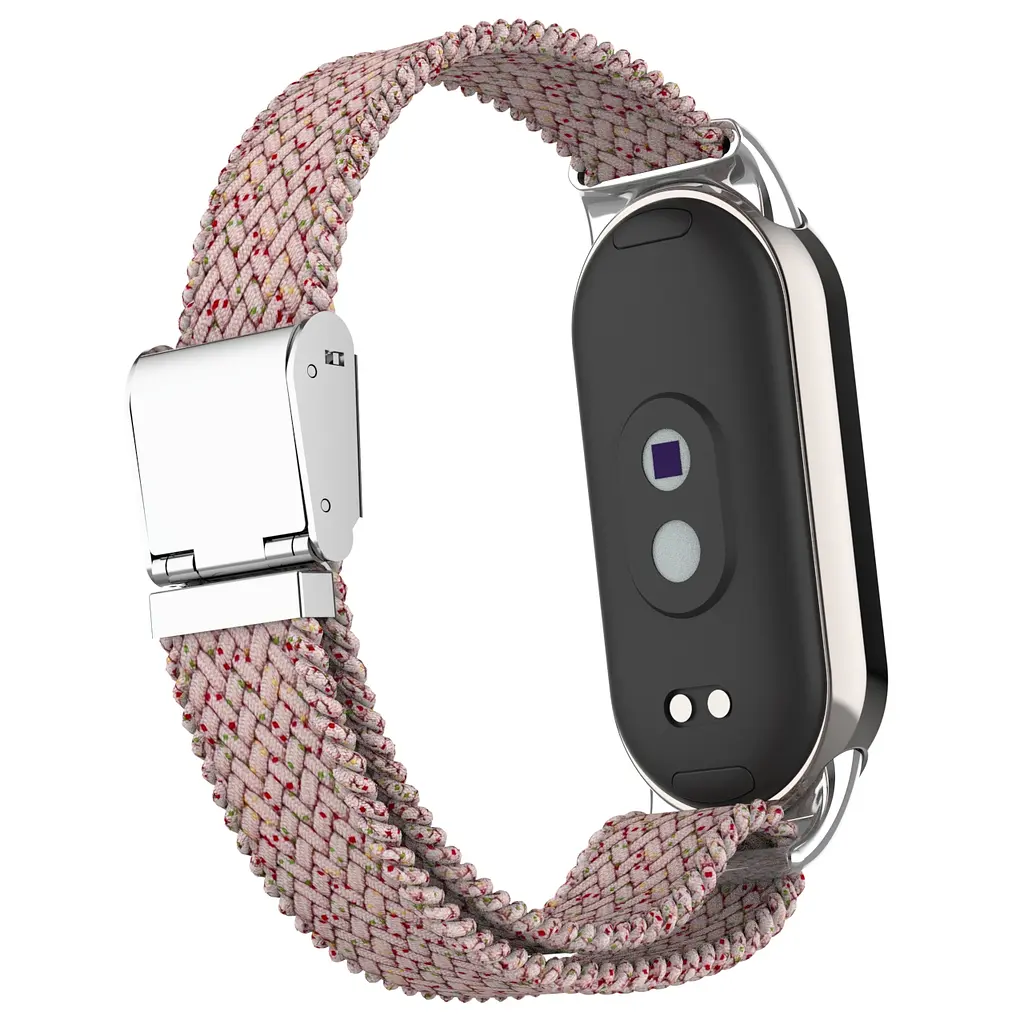 Ремінець для Xiaomi Smart Band 10/9/8, Braided Solo Loop, рожевий, нейлоновий плетений браслет, еластичний змінний ремінець для фітнес-трекера з надійним кріпленням, ArmorStandart (ARM86885) - фото 2
