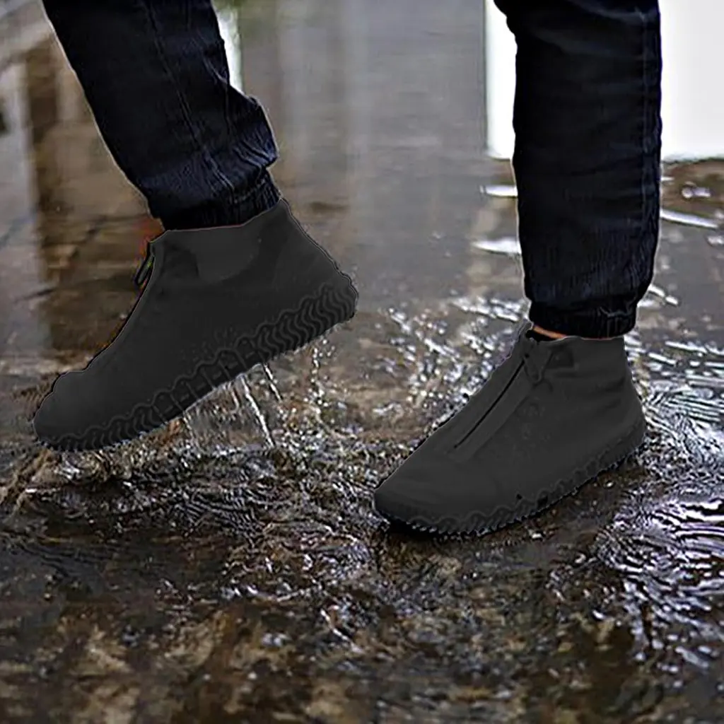 Бахилы на обувь силиконовые с застежкой LVR 016 M 32-37 Black (17556) - фото 2