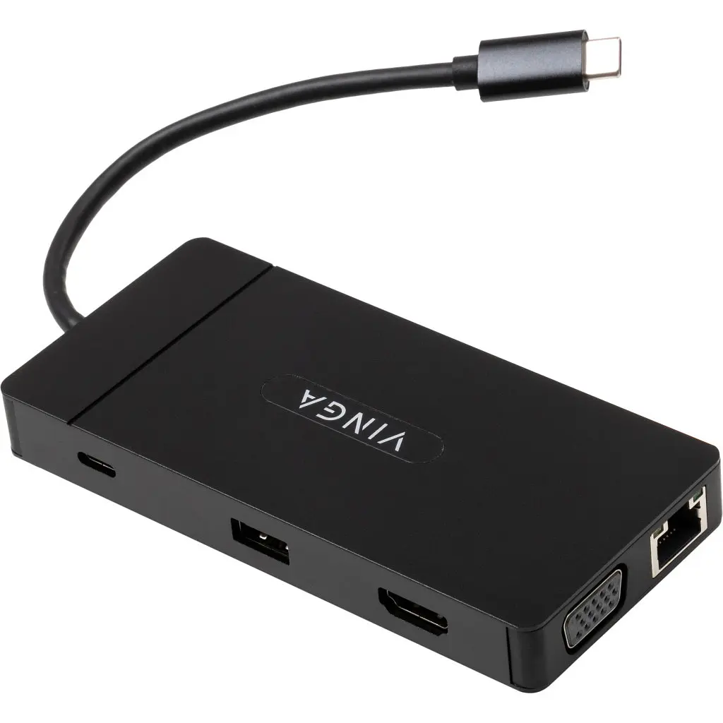 Концентратор Vinga USB-C 3.1 to VGA+HDMI+RJ45+3xUSB3.0+USB2.0+SD/TF+PD100W+Audio (VHYC10) - фото 5