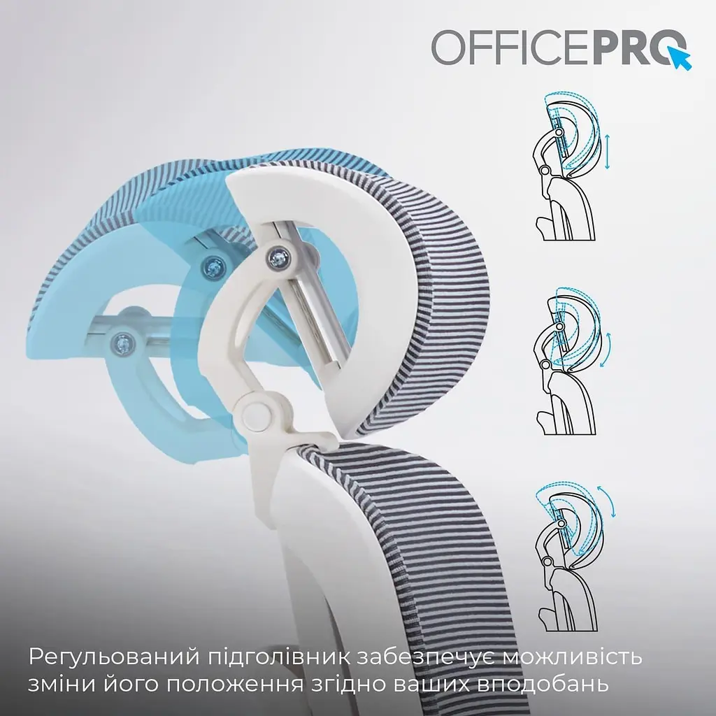 Офісне крісло OfficePro Skyline OC750-W-DG-DG (OC750-W-DG-DG) - фото 8