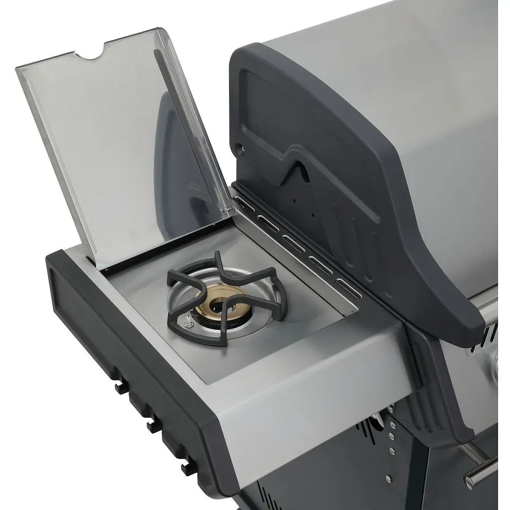 Газовый гриль Santos S-301 Black с боковой горелкой, черный (900235) - фото 10