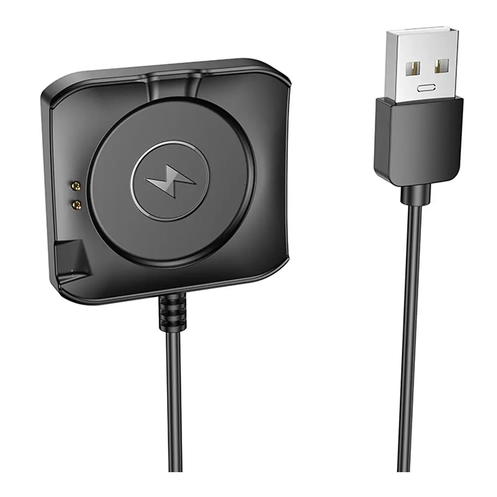 Магнитный USB кабель для зарядки смарт часов Hoco Y28 60 см Black (37047_3610139) - фото 2