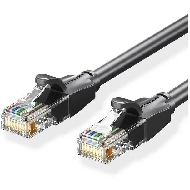 Патч-корд 25м, UTP cat 6 RJ-45 black Vention (IBEBS)