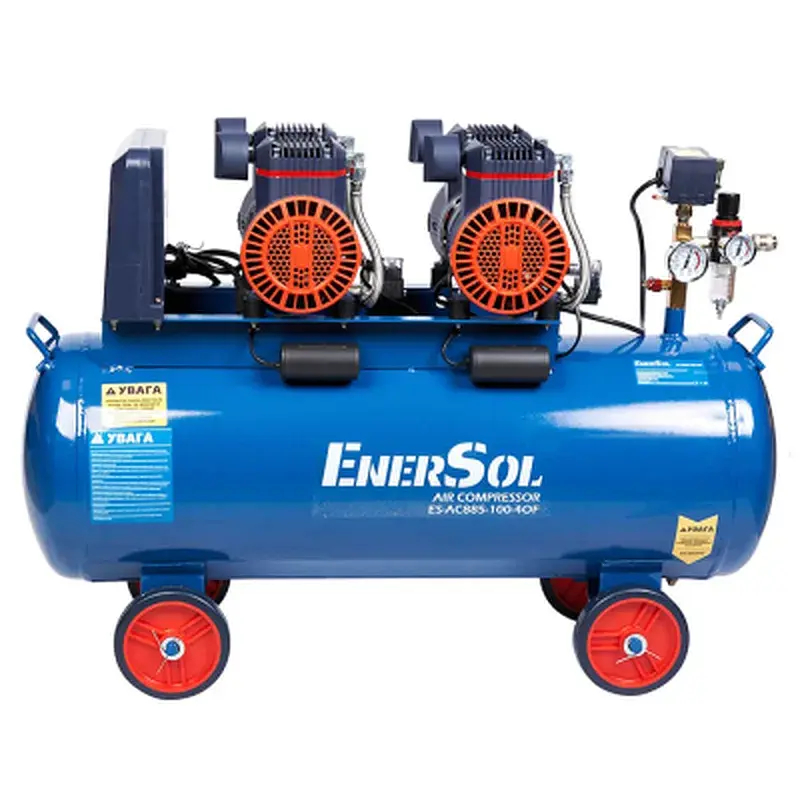 Компресор EnerSol безолійний, 885 л/хв, 3.36 кВт, 46.5 кг (ES-AC885-100-4OF)
