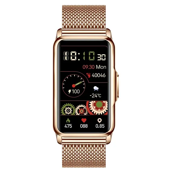 Часы Smart Mioband Nano+ Gold, 2 ремешка - фото 12