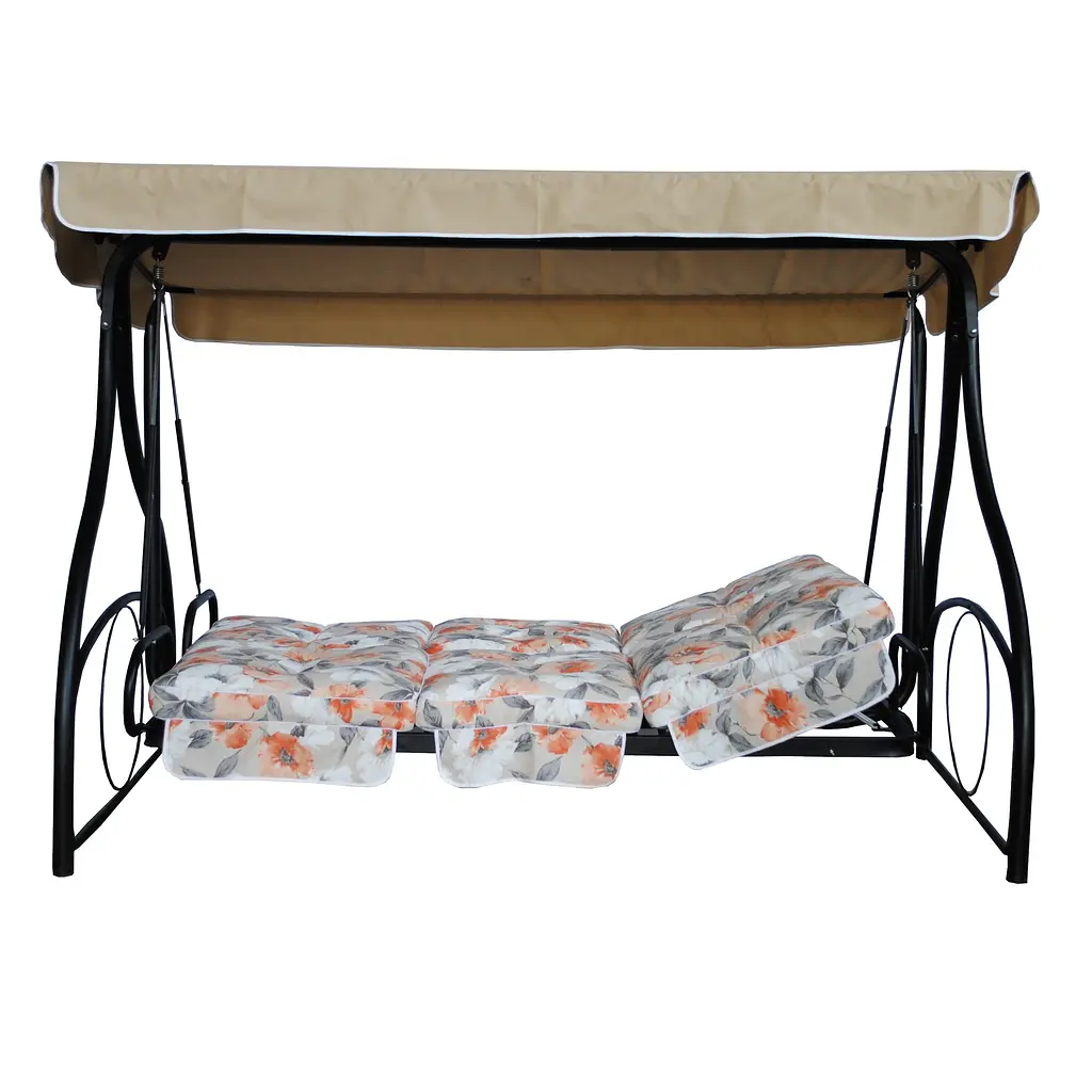 Садовая диван-качалка Ost-Fran Montreal лонета Меджик Аранча/тексилк FL-751/737 с сеткой - фото 2