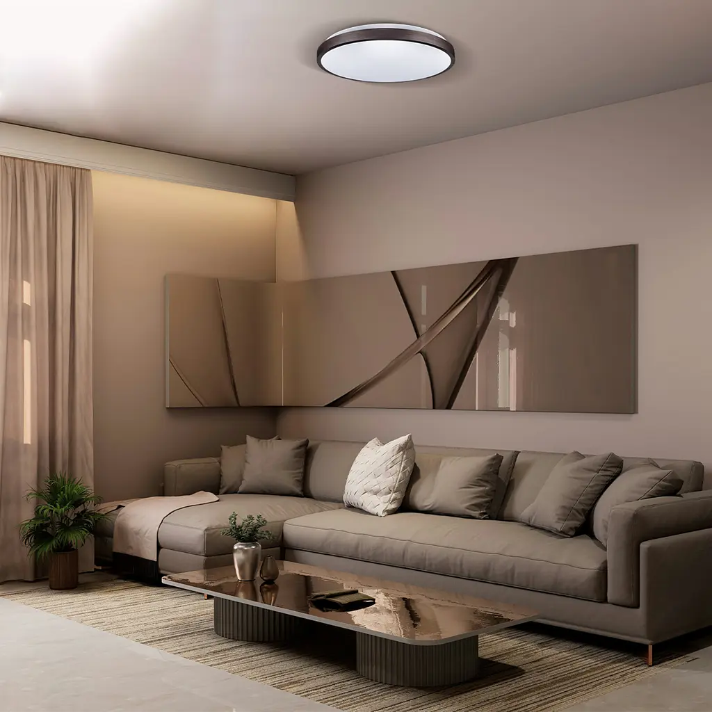 Стельовий світильник Ring матовий 60W 395 x 60 мм 3000К-6500К з ДК бронзовий - фото 8