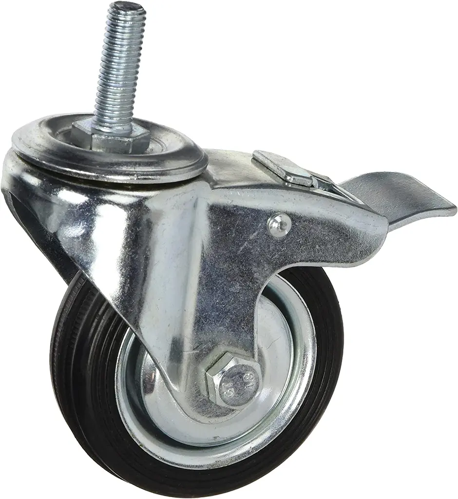 Колесо до візка Vorel зі штифтом, обертовою опорою і гальмом 100 мм навантаження 60 кг (87332) - фото 2