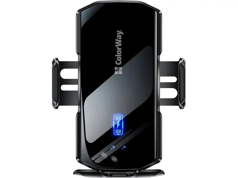 Автомобільний тримач для смартфона ColorWay FlameGrip Wireless Charger 15W Black (CW-CHAW070Q-BK) - фото 3