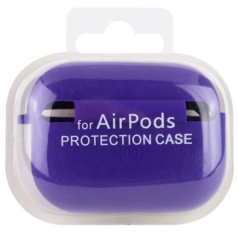 Силіконовий футляр з мікрофіброю для навушників Airpods Pro Фіолетовий / Ultra Violet - фото 5
