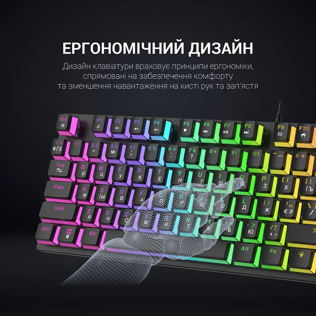 Клавіатура GamePro Blue Switch механічна (MK80B) - фото 10