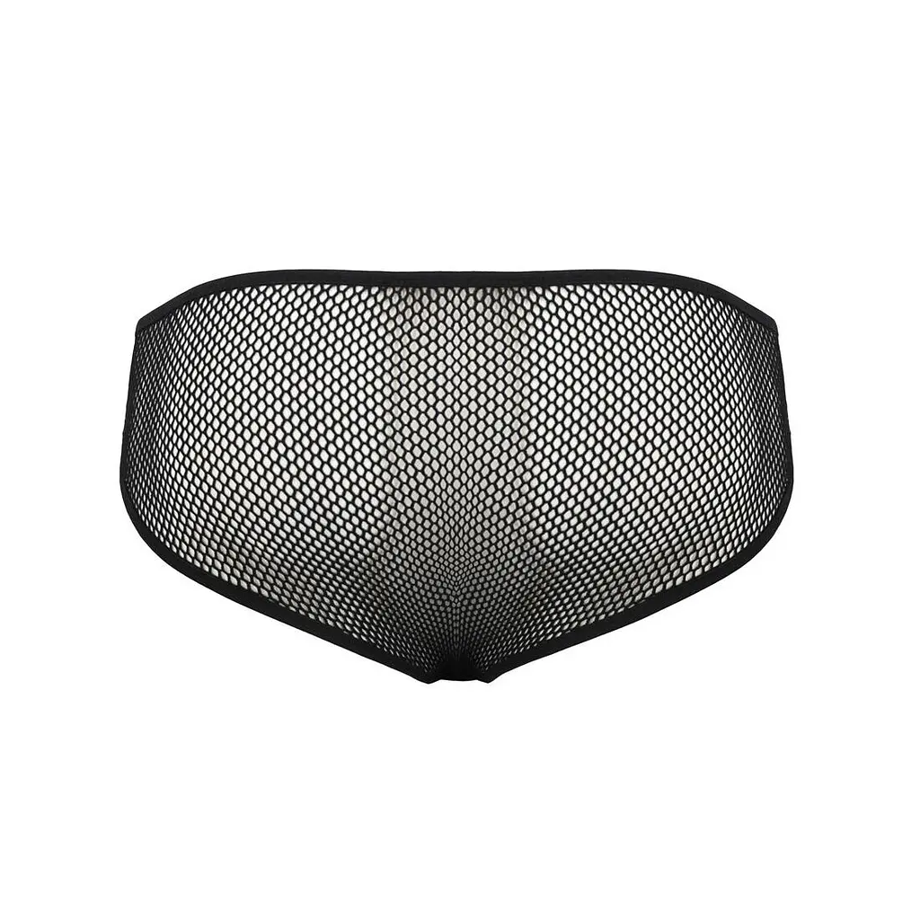 Чоловічі труси зі шнурівкою Passion 035 SLIP RICHARD XXL/XXXL Black, екошкіра, сітка - фото 6