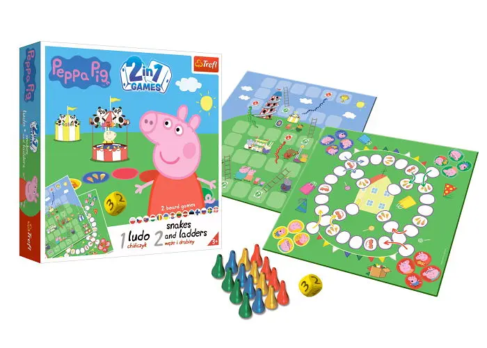Настільна гра Trefl Лудо 2 в 1. Свинка Пеппа (Ludo 2 in 1: Peppa Pig) (02067) - фото 4