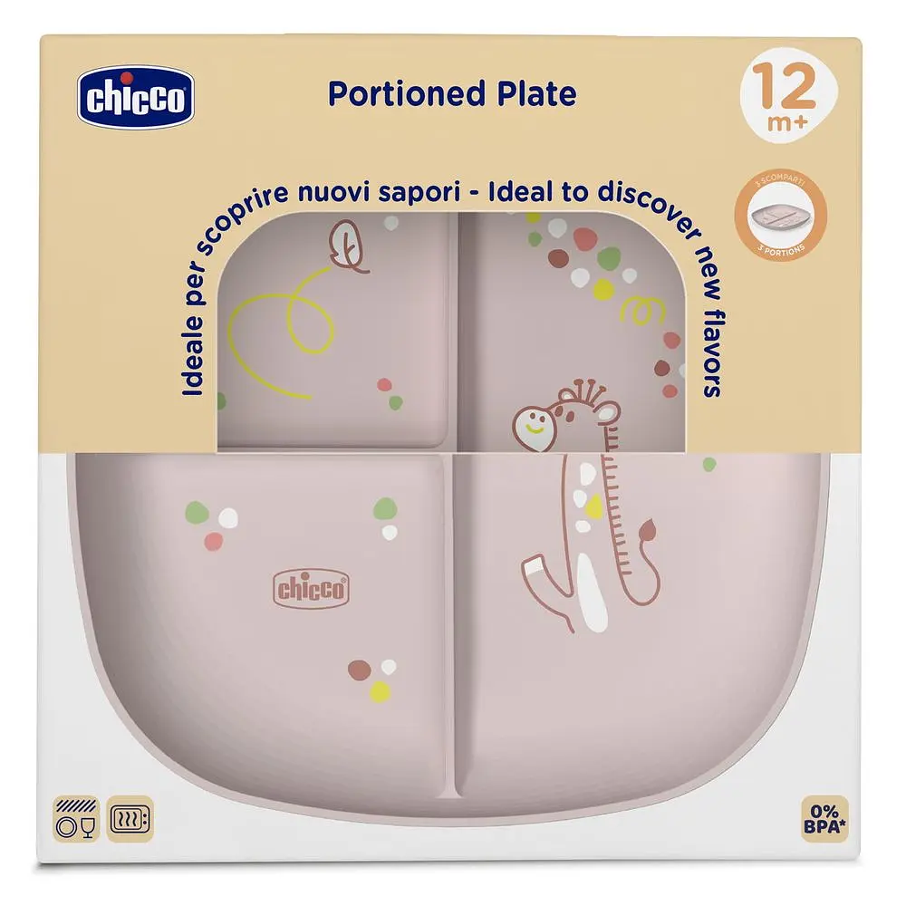 Тарілка секційна Chicco 12м+ рожева (16003.15) - фото 3
