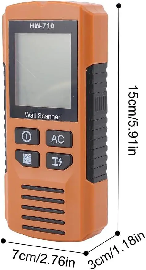 Детектор стін HW-710 5-в-1 для металу, проводки та дерева до 80 мм з LCD - фото 5