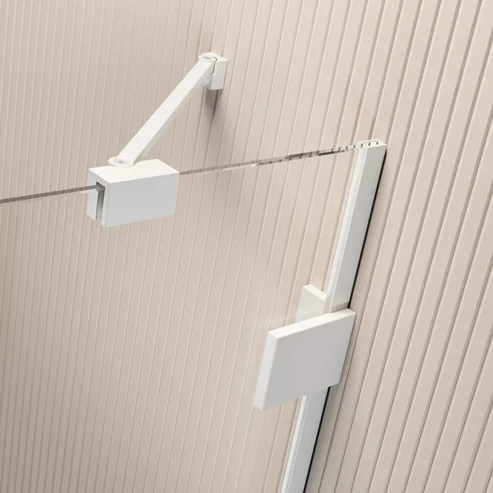 Душевая перегородка Radaway Essenza Pro White Walk-in 110x200 прозрачное стекло, белый (10103110-04-01) - фото 5