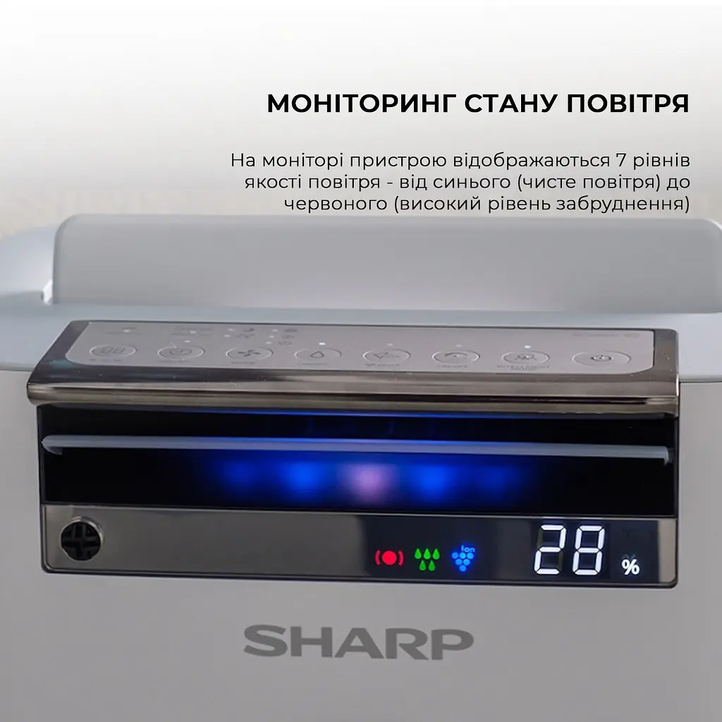 Воздухоочиститель с функцией увлажнения Sharp KC-G50EUW - фото 14