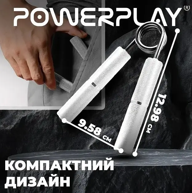 Еспандер-ножиці PowerPlay алюмінієвий 4322 (68 кг) Hand Grip Срібний (PP_4322_68kg) - фото 7
