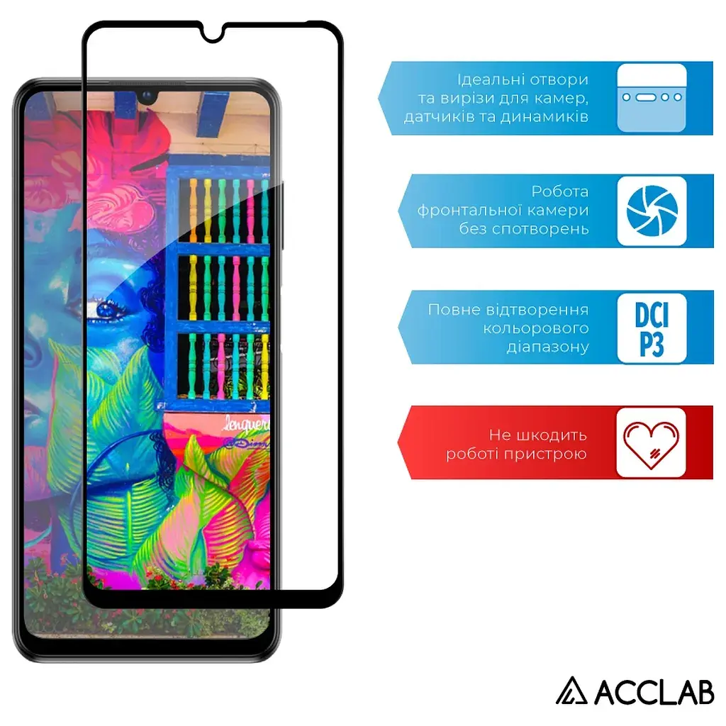 Скло захисне ACCLAB Full Glue ZTE Blade V40 Vita Black (1283126545665) - фото 5