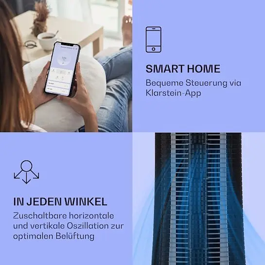 Охладитель воздуха Klarstein Skyscraper Ice Smart 4-в-1 (10040205) - фото 4
