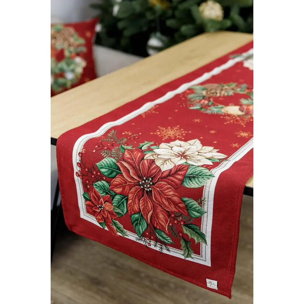 Доріжка гобеленова Прованс Present 140х40 см червона (31389) - фото 2