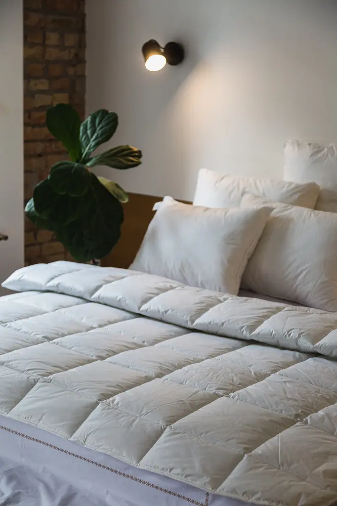 Ковдра Ecotton Ecofill Premium 200х210 см Євро антиалергенна з біопухом біла в чохлі для зберігання (25083)