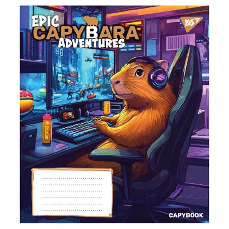 Зошит Yes Epic Capybara А5 12 аркушів лінія (767792), в асортименті - фото 3