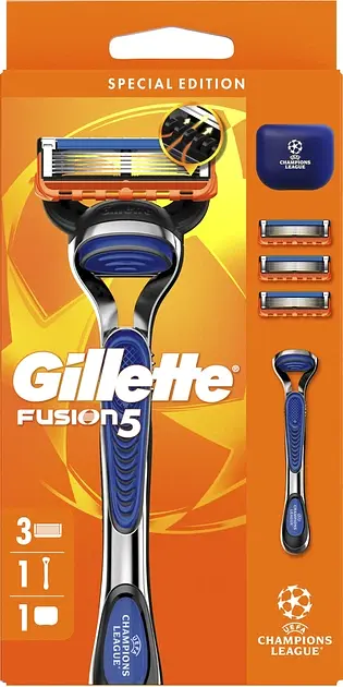 Станок для гоління чоловічий Gillette Fusion5 з 3 змінними картриджами + чохол - фото 8