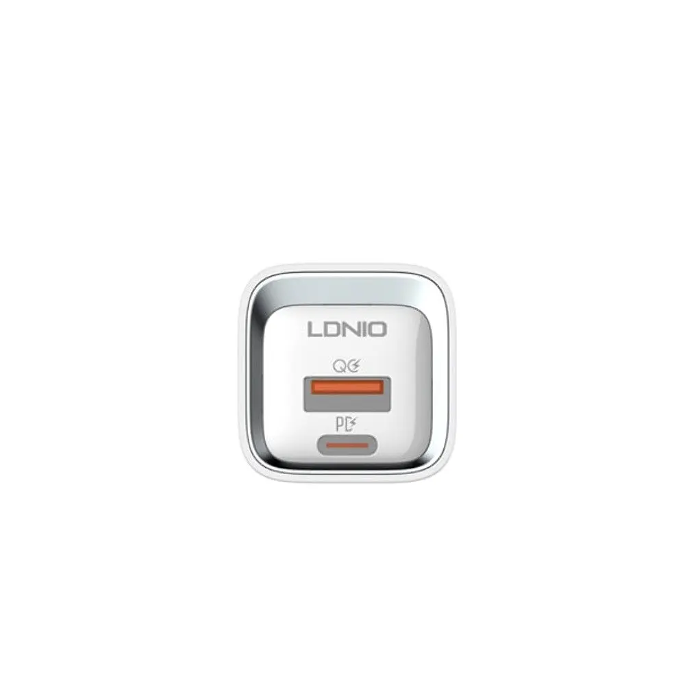 Зарядний пристрій Ldnio A2318C USB/ Type-C QC PD білий + кабель Type-C to Type-C - фото 6