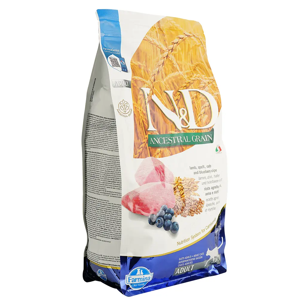 Сухий корм для котів Farmina N&D Low Grain Cat Lamb&Blueberry Adult, ягня та чорниця, 1,5 кг - фото 2