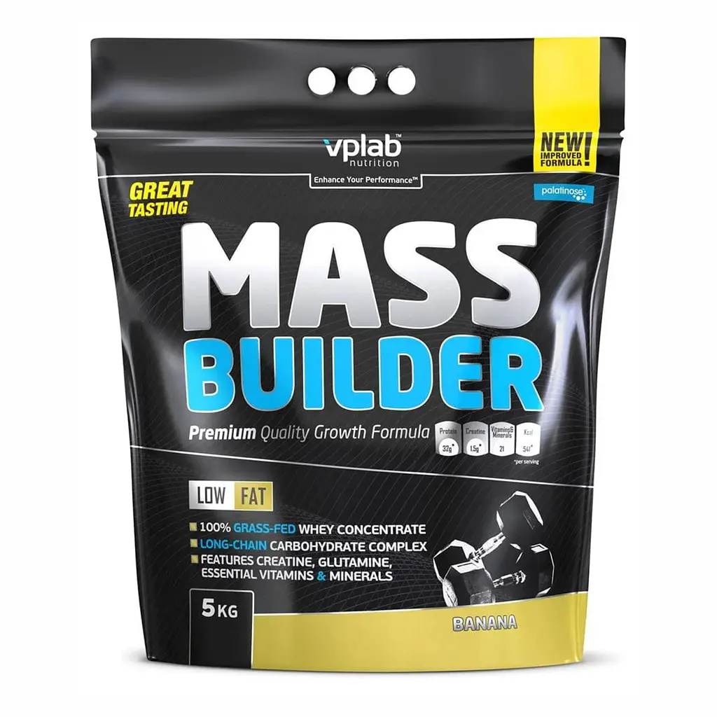 Гейнер зі Складними Вуглеводами та Креатином Mass Builder - 5000г Банан