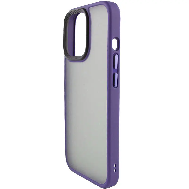 TPU+PC чохол Metal Buttons для Apple iPhone 14 Pro 6.1" Темно-фіолетовий - фото 2