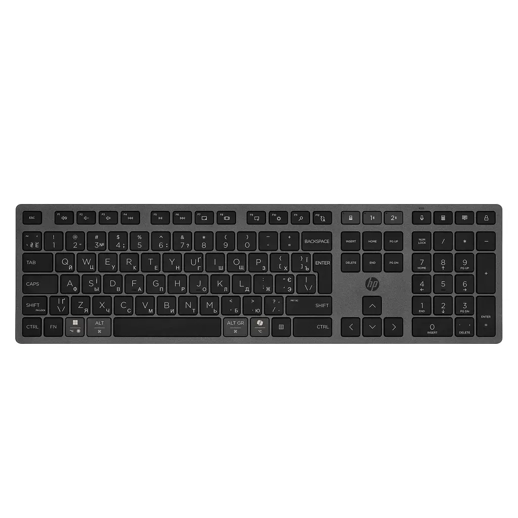 Клавіатура мембранна 720 Multi-Device Rechargeable, 109key, WL/BT, EN/UK, чорний HP teh0013871 - фото 2