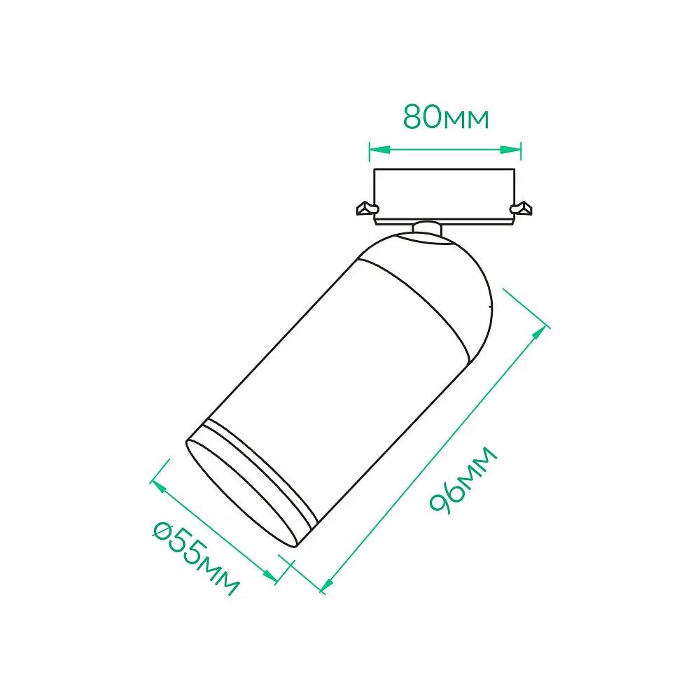 Трековий світильник Ardero ML336 під лампу чорний - фото 3