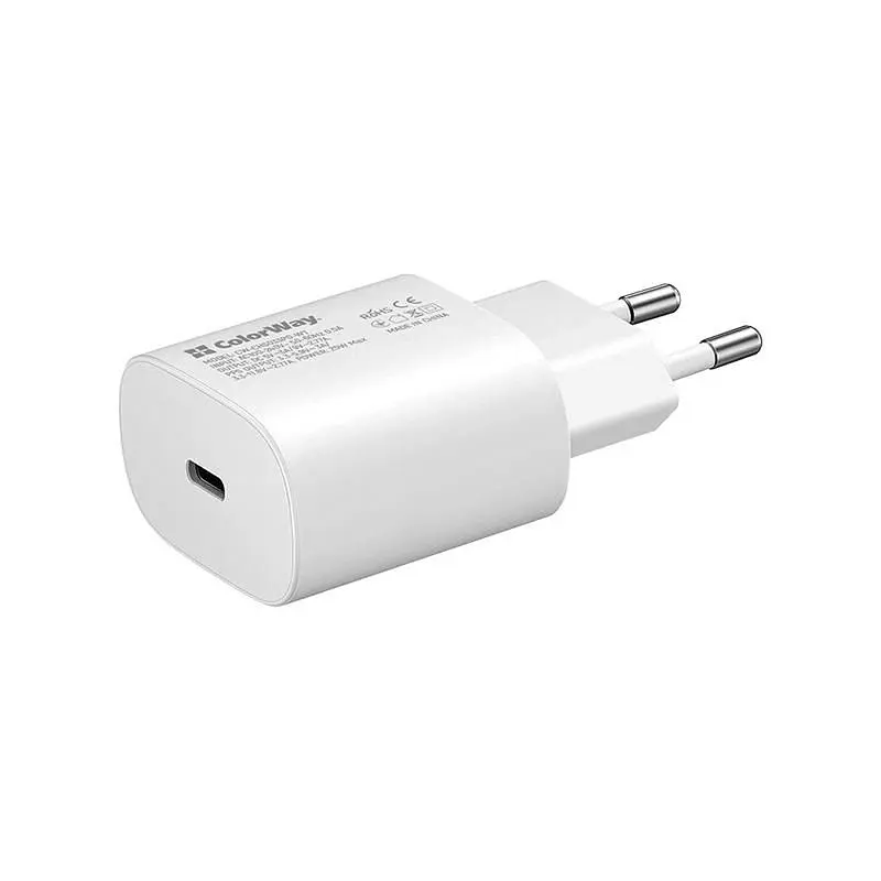Мережевий зарядний пристрій ColorWay Power Delivery Port PPS (1USB-Cx3A) (25W) White (CW-CHS033PD-WT) - фото 3