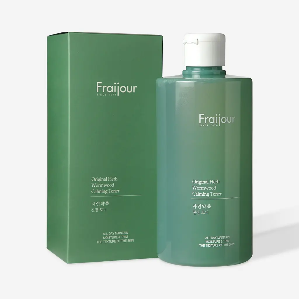 Тонер для лица с AHA/BHA кислотами Original Herb Wormwood Calming Toner Fraijour 500 мл - фото 2