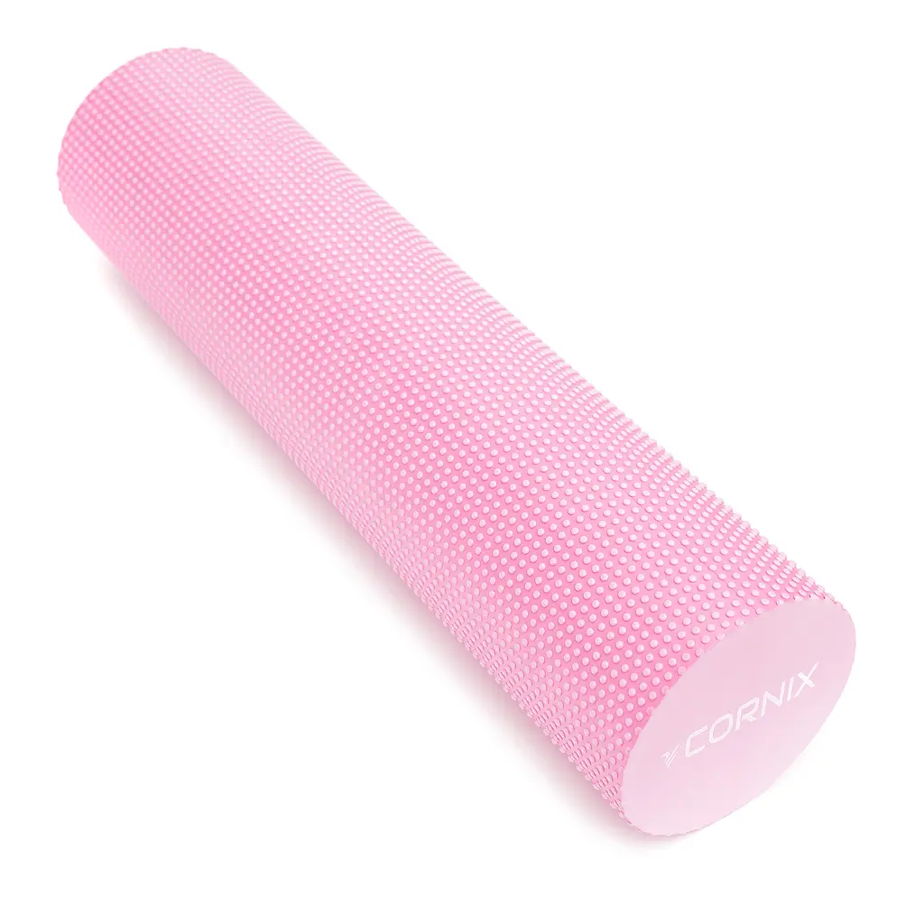 Масажний ролик Cornix EVA+ 60 x 15 см (валик, ролер) XR-0308 Pink - фото 2
