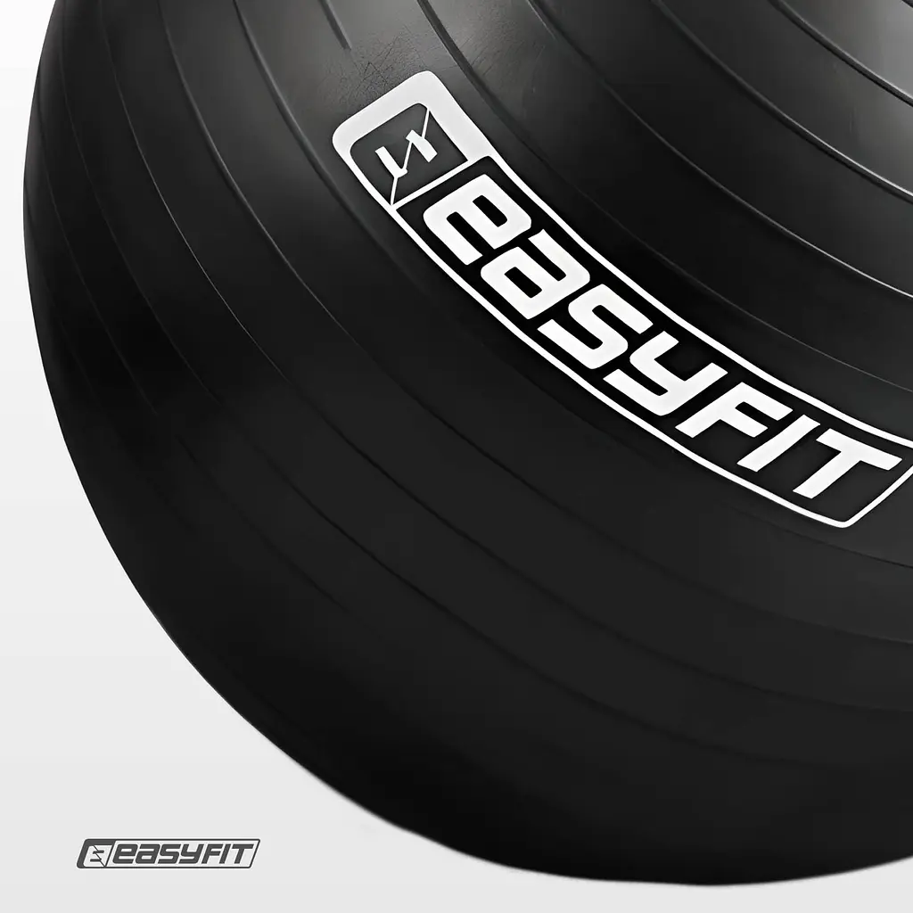 М’яч для фітнесу EasyFit BalanceBall 65 см чорний - фото 5