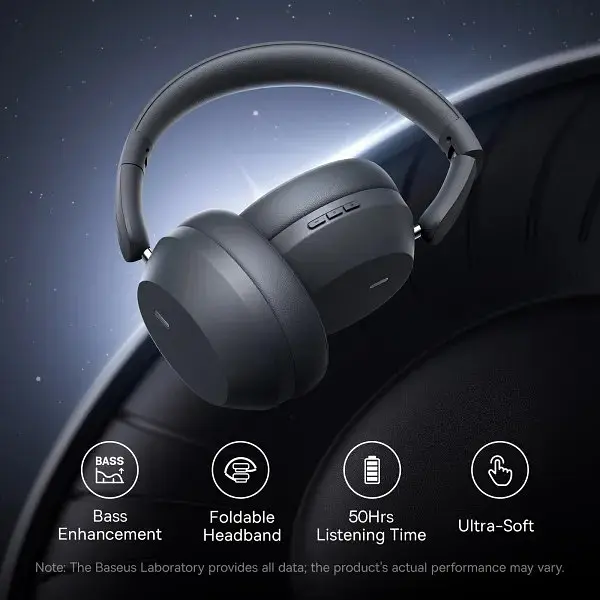 Бездротові повнорозмірні навушники Baseus Bass 35 Max Wireless Headphones A00070800821-00 - фото 7
