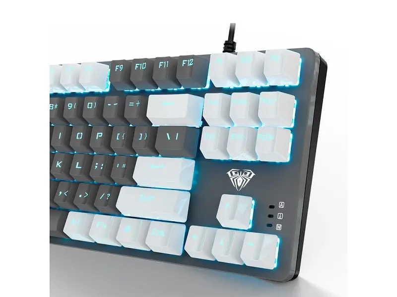 Клавіатура Aula Wind F3287 Mechanical Grey/White KRGD Blue USB EN/UA (6948391240954) - фото 4