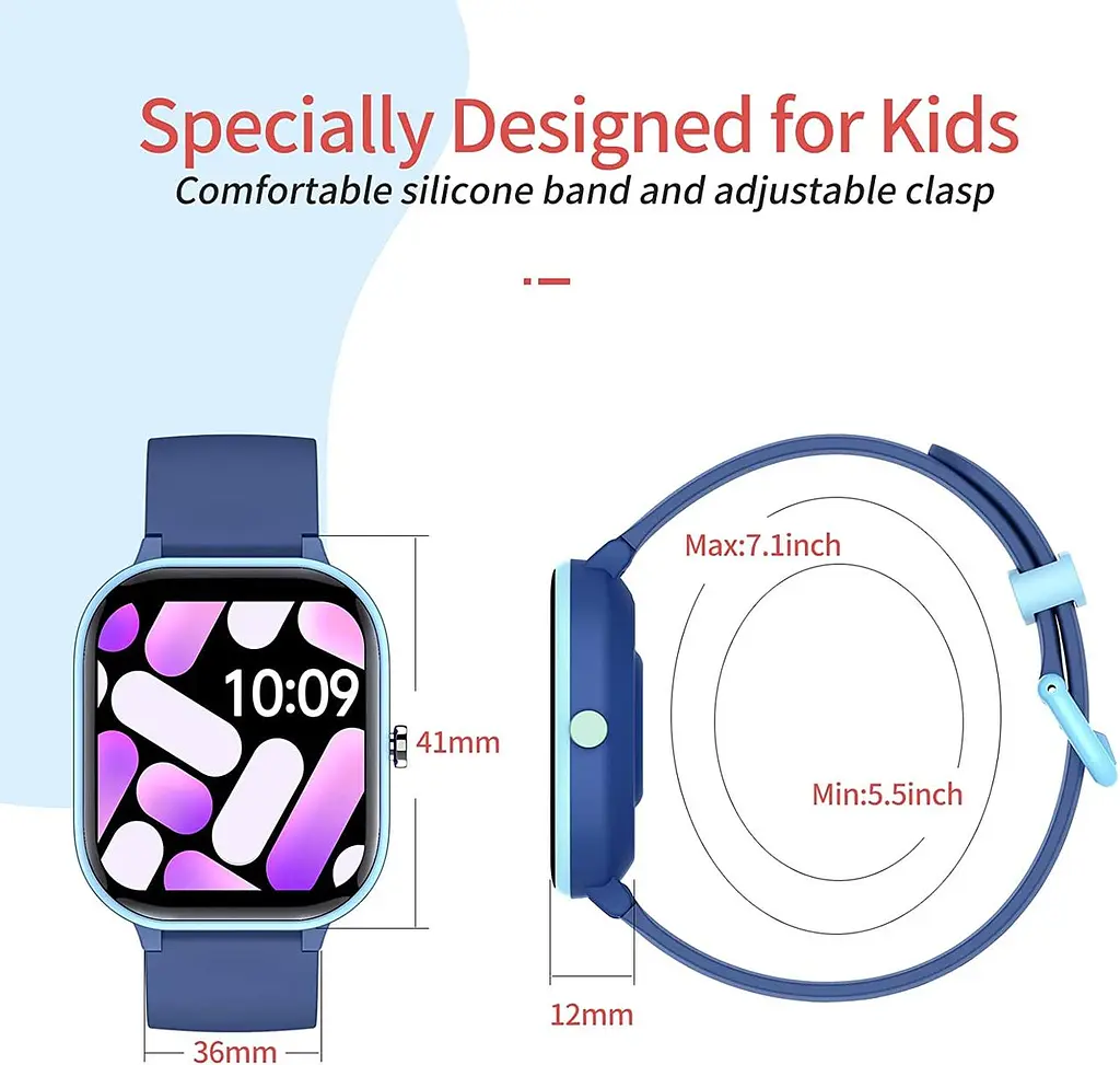 Дитячий смарт-годинник для дітей HENGTO Kids Fitness Tracker, водонепроникний розумний годинник IP68 - фото 9
