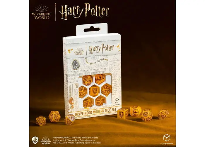 Набор кубиков Harry Potter. Gryffindor Modern Dice Set - Gold , 7 шт. (190142/2023/1/B) - фото 6