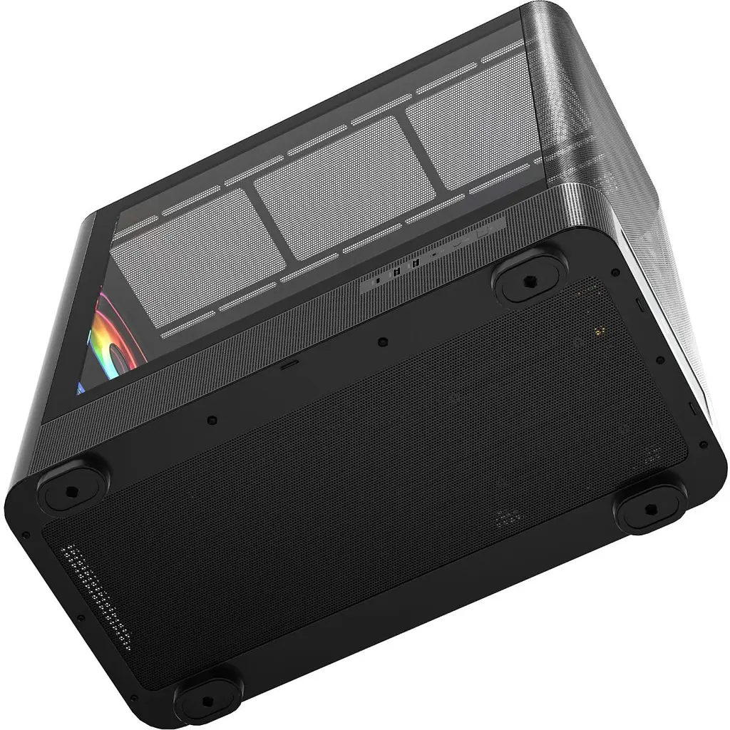 Корпус Modecom VOLCANO AQ500 ARGB MIDI FRONT LCD 6,2”, 4x120 мм fans BLACK без БЖ ATX (MC-A-AQ500-4FA-B) - фото 5